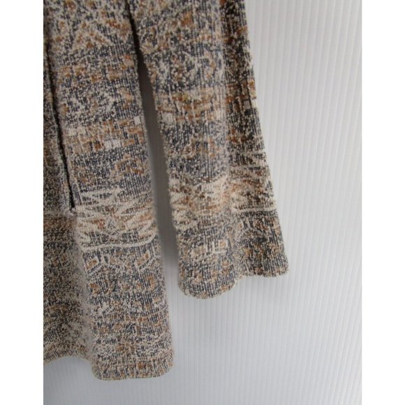 Lucky Brand Sweater Small Linen Open Wrap Cardigan Southwestern Aztec - Picture 3 of 11